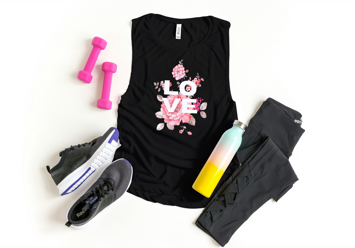 Love Women's Flowy Scoop Muscle Tank