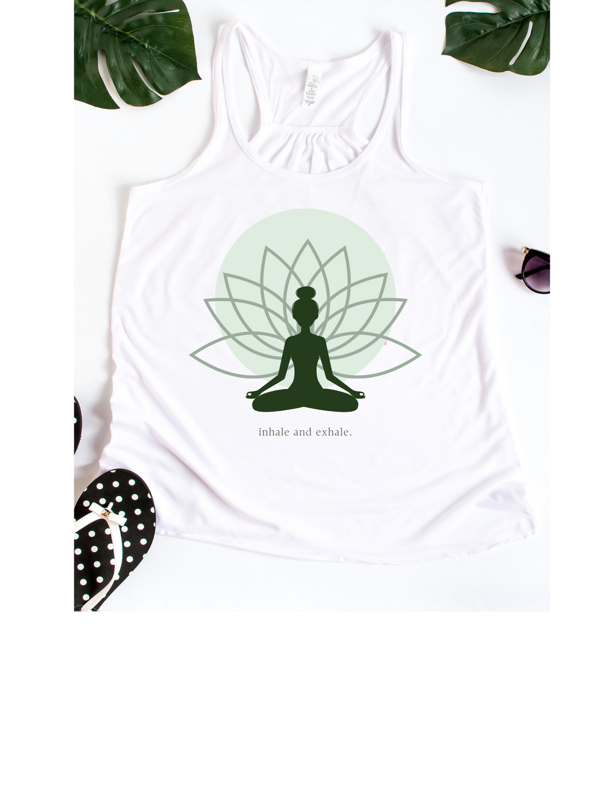 Inhale Exhale Flowy Racerback Tank