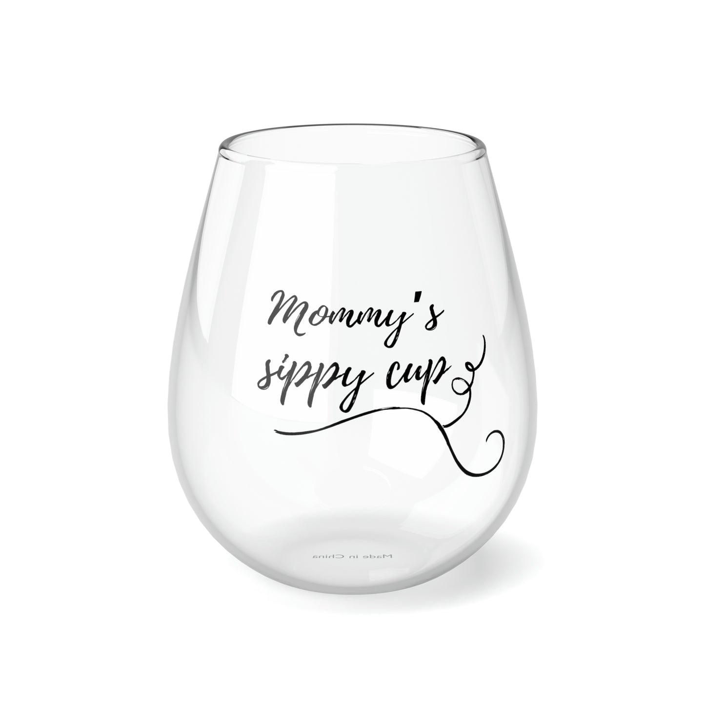 Mommy's Sippy Cup Stemless Wine Glass, 11.75oz