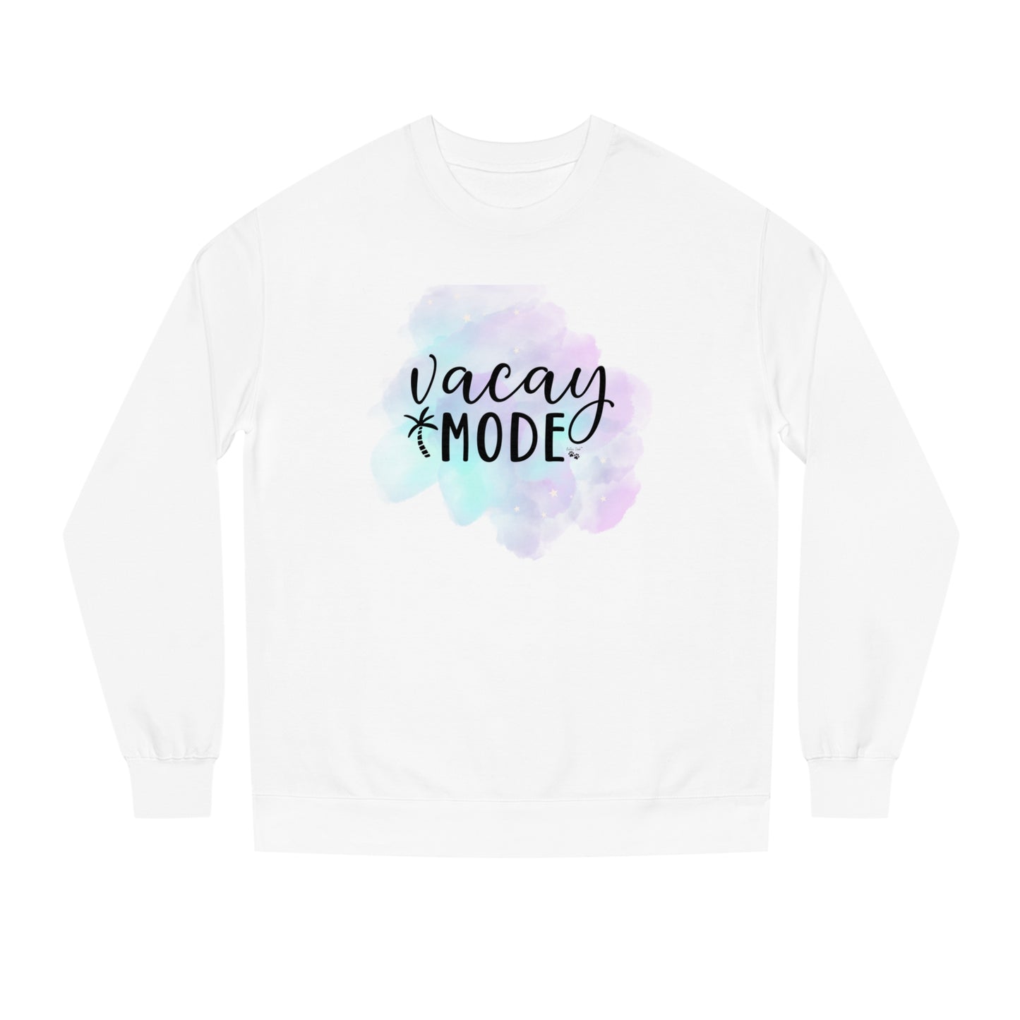 Vaca Mode Crew Neck Graphic Sweatshirt front in White