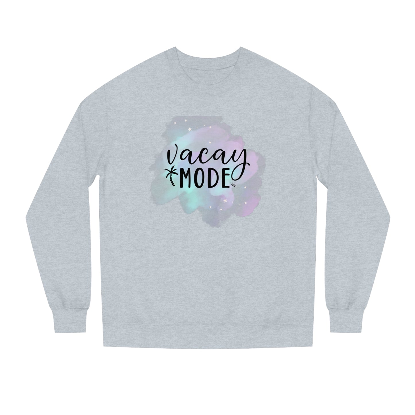 Vaca Mode Crew Neck Graphic Sweatshirt front in Grey