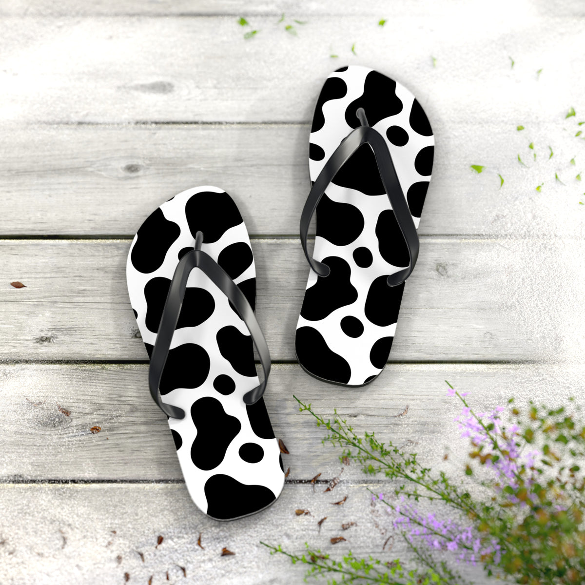 MOOOO Cow Flip Flops