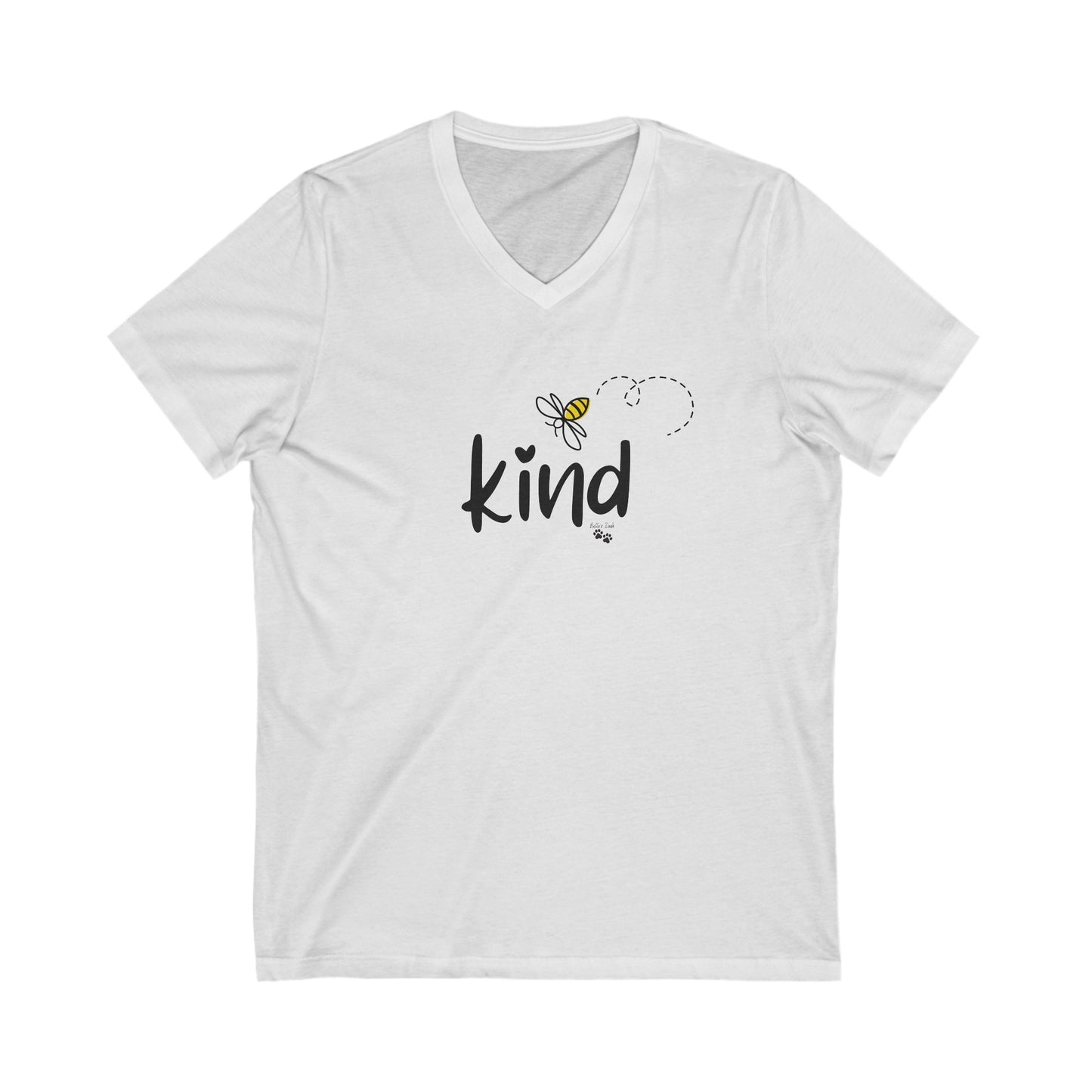 Bee (Be) Kind Cotton Graphic V-Neck Tee for Women