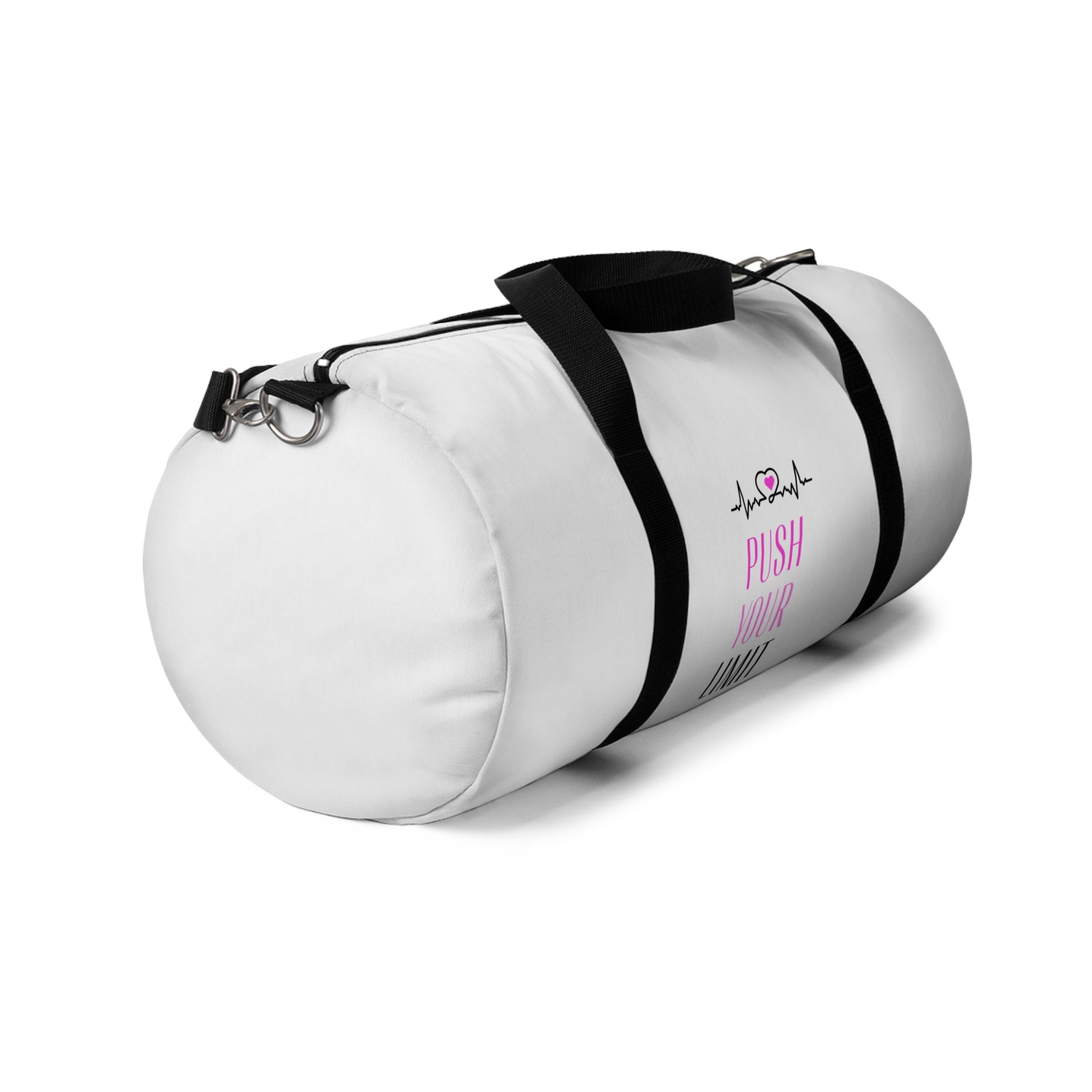 Travel Duffel Bag - Push Your Limit in white side