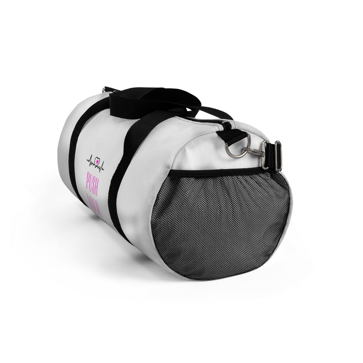 Travel Duffel Bag - Push Your Limit in white side