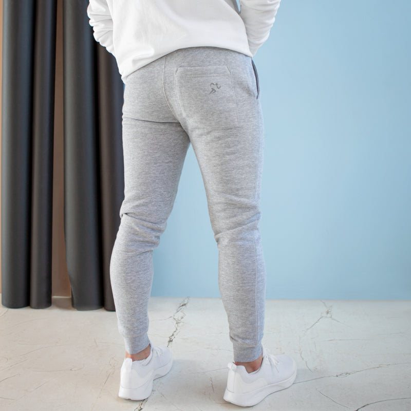 Men's Fleece Joggers light grey back