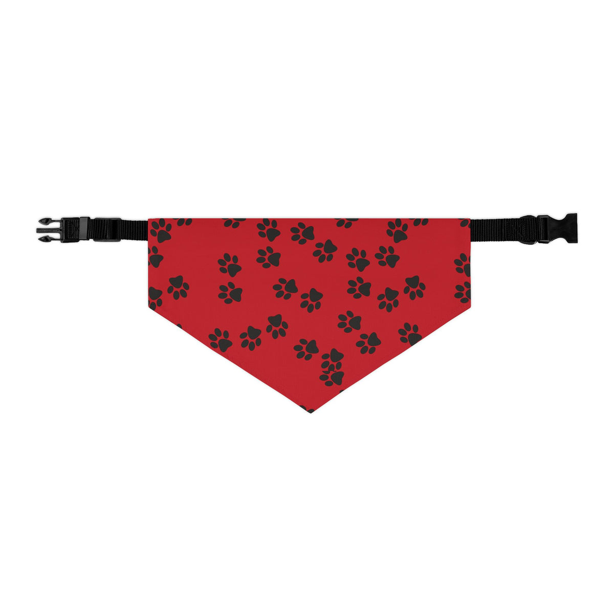 Red Paw Print Pet Bandana Collar