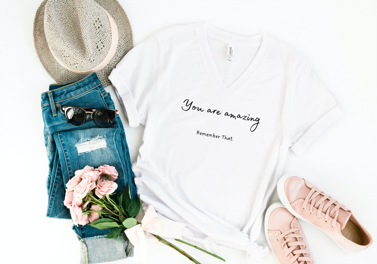 You are Amazing Graphic V-Neck Tee