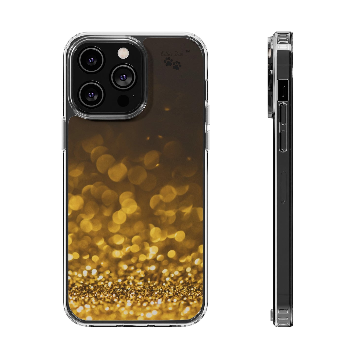 Gold Bling Me Clear Phone Case