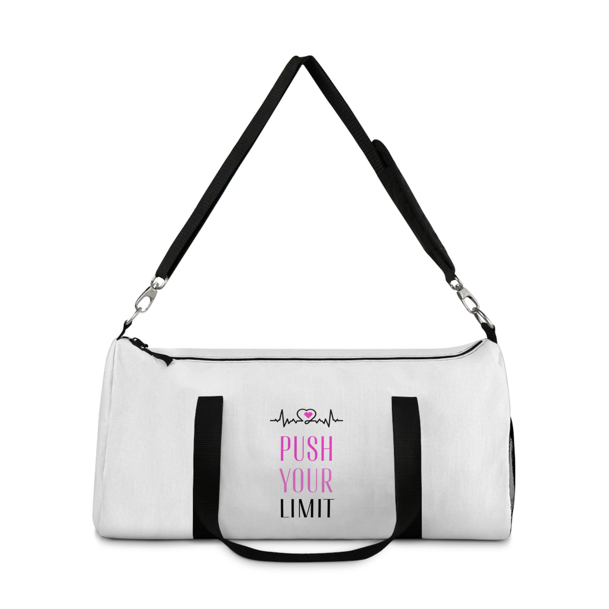 Travel Duffel Bag - Push Your Limit in white front