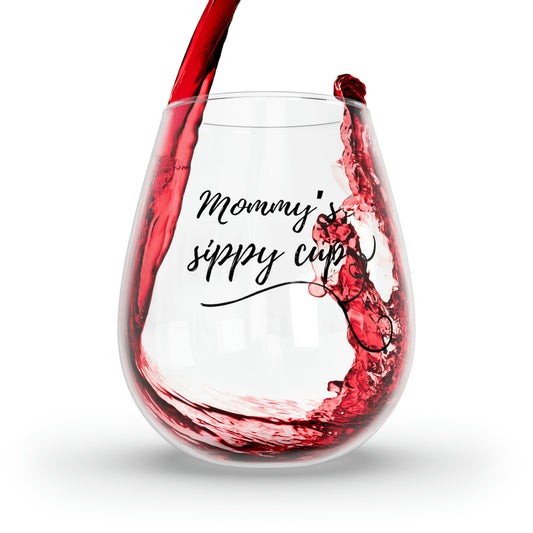 Mommy's Sippy Cup Stemless Wine Glass, 11.75oz