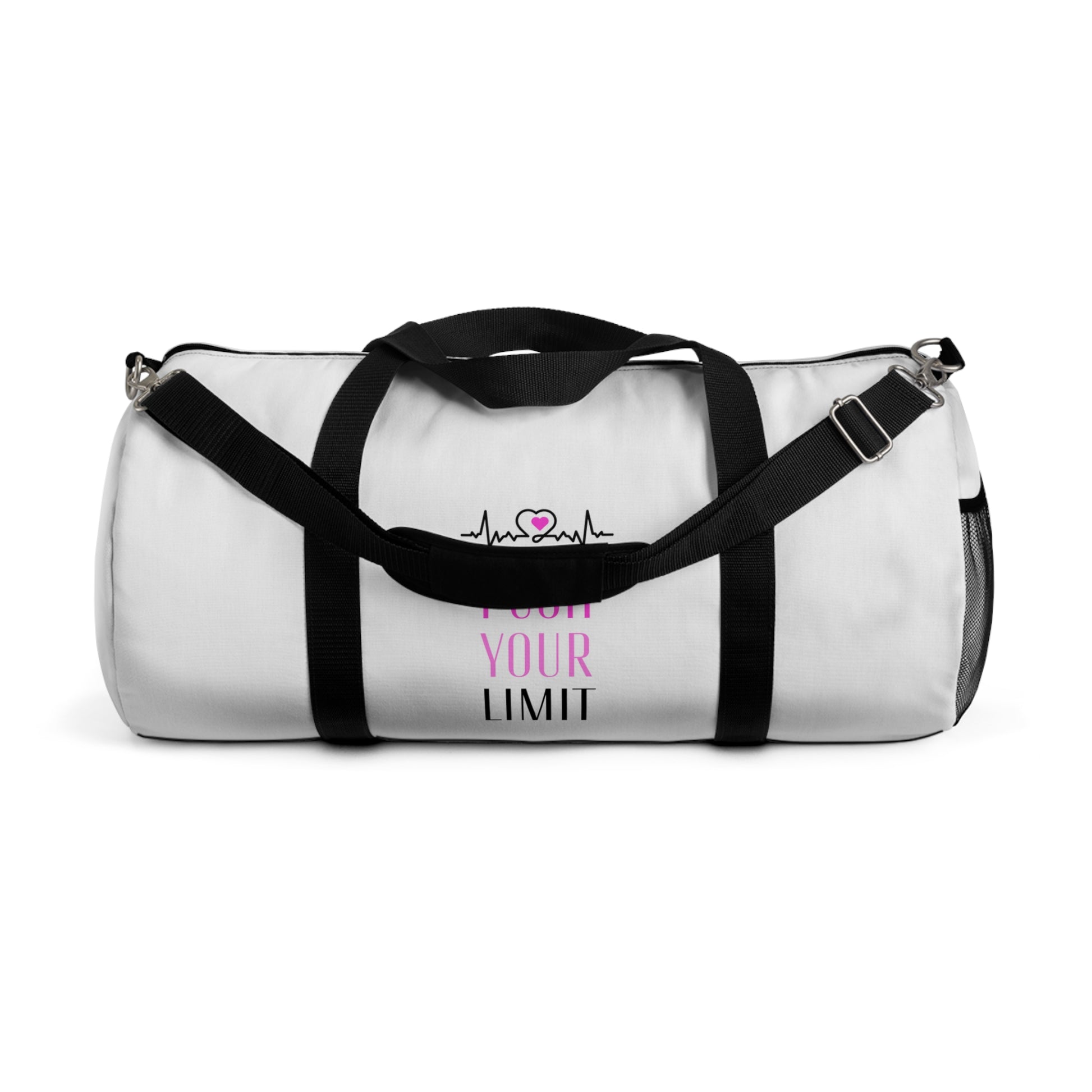 Travel Duffel Bag - Push Your Limit in white front