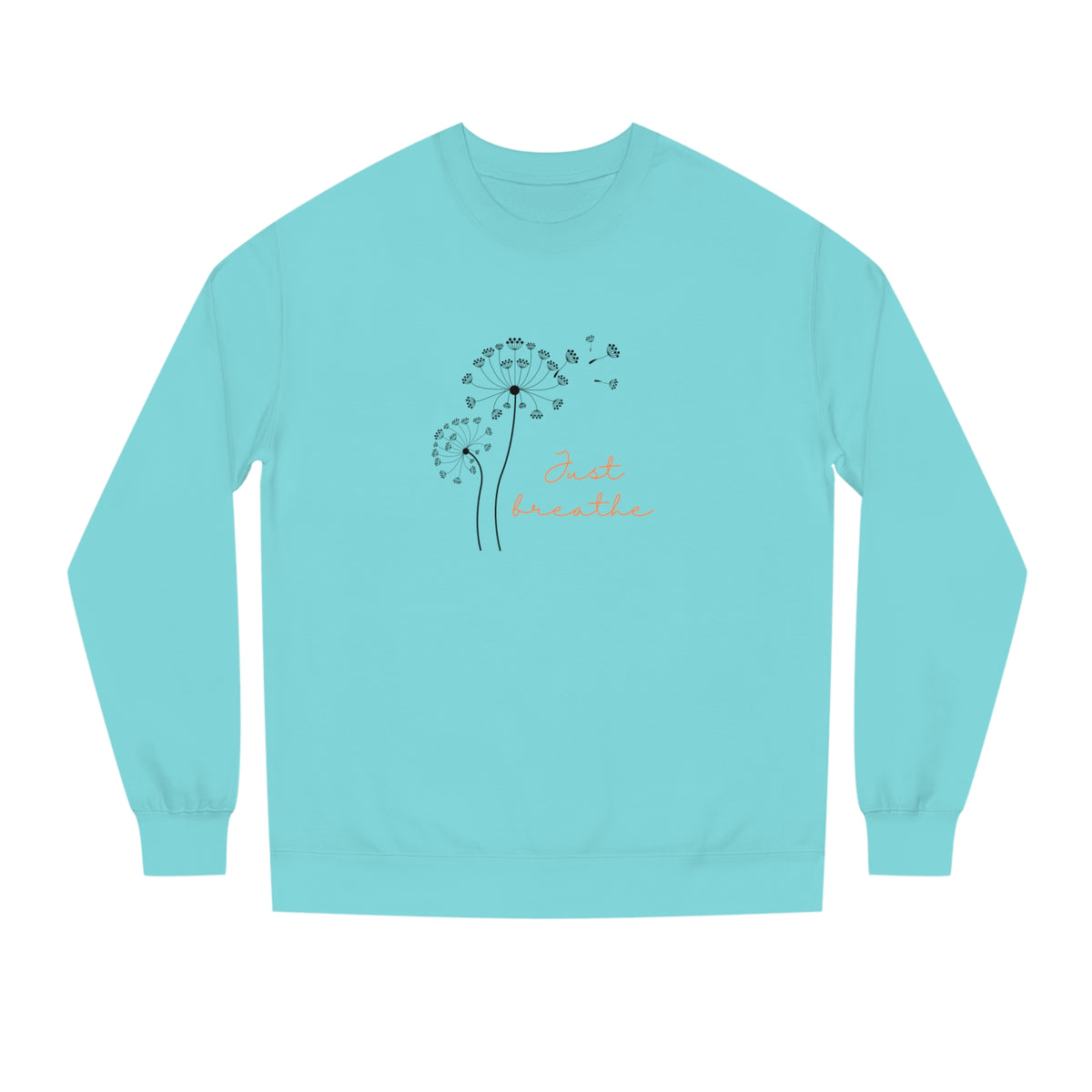 Just Breathe crewneck sweatshirt blue front