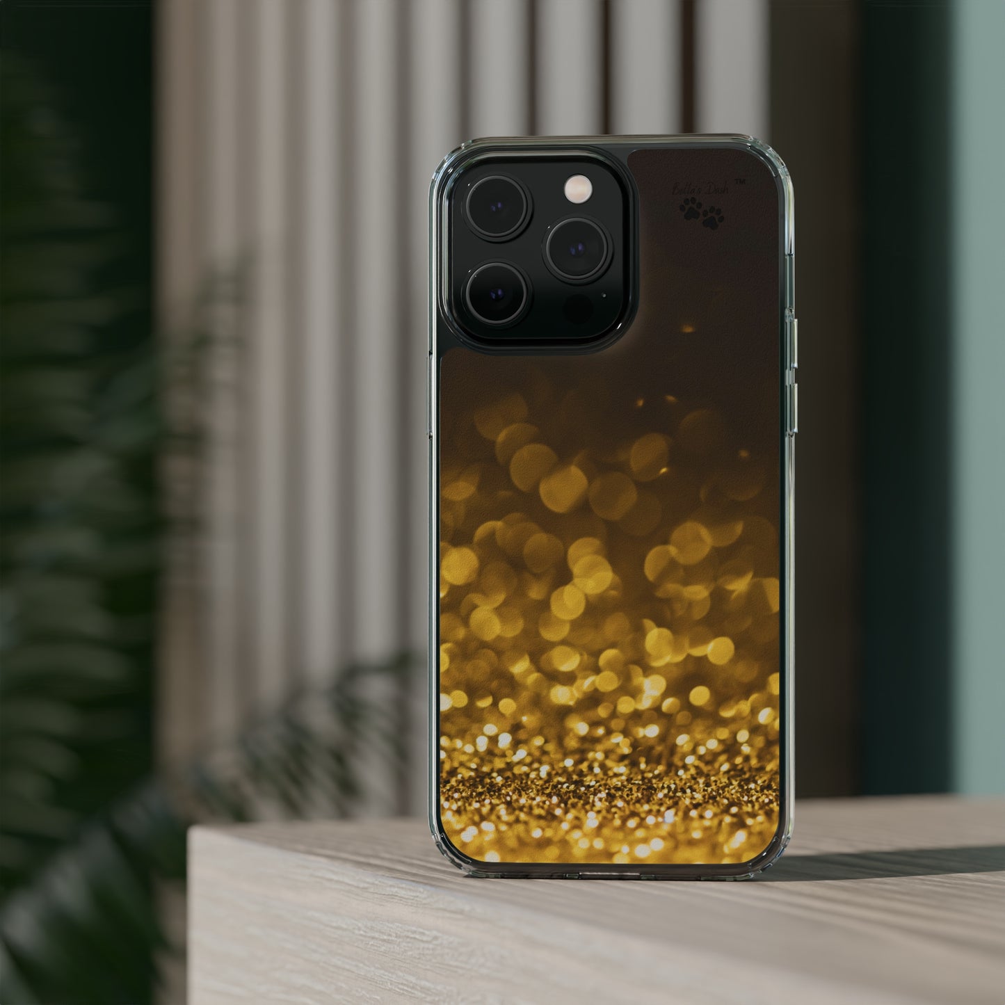 Gold Bling Me Clear Phone Case