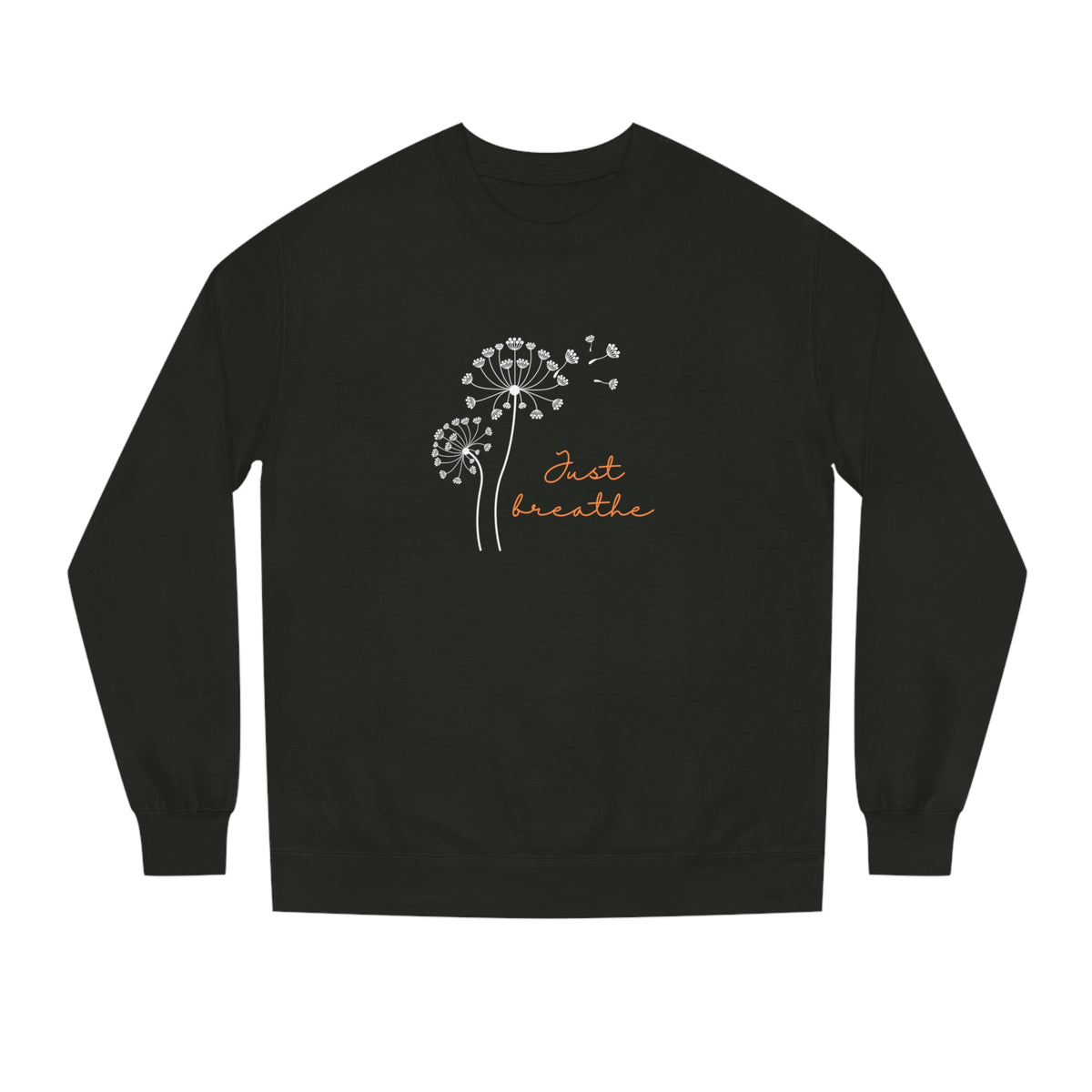 Just Breathe crewneck sweatshirt dark grey  front