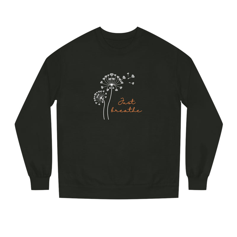 Just Breathe crewneck sweatshirt dark grey  front