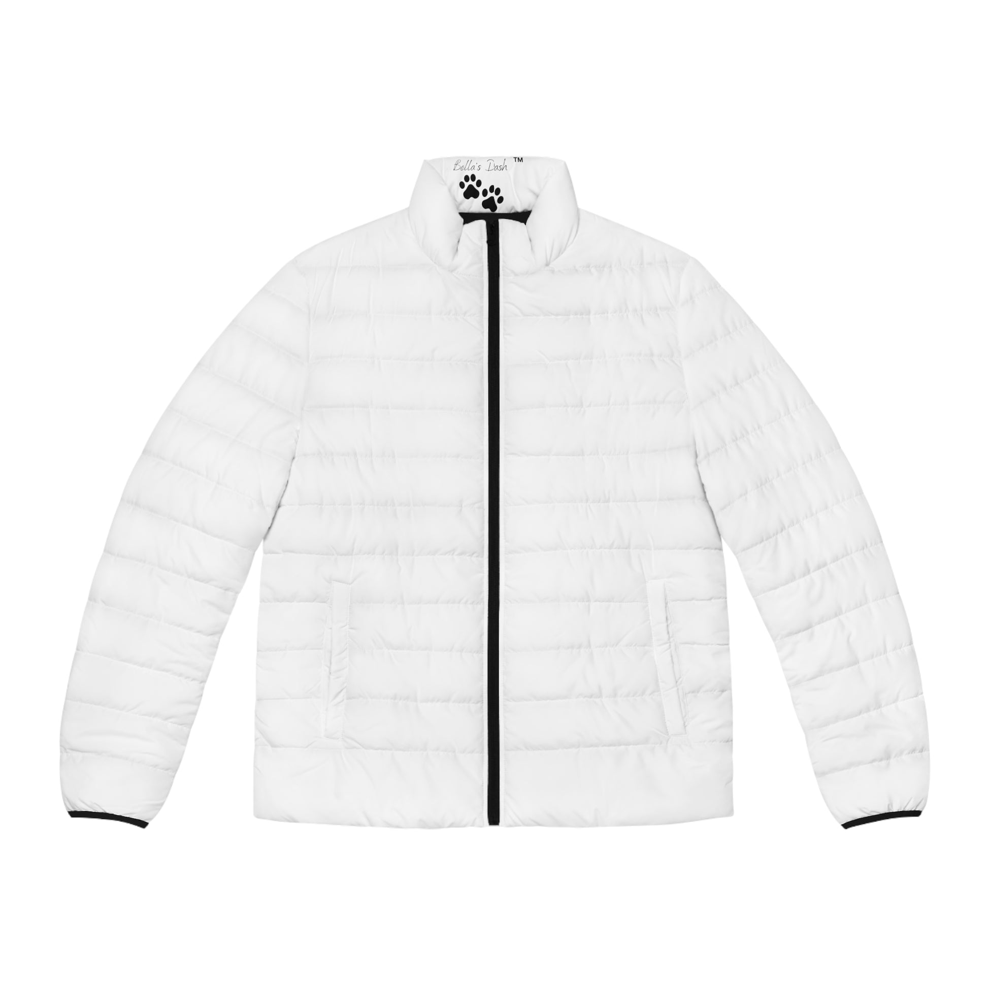 Essential Puffer Jacker in White front view