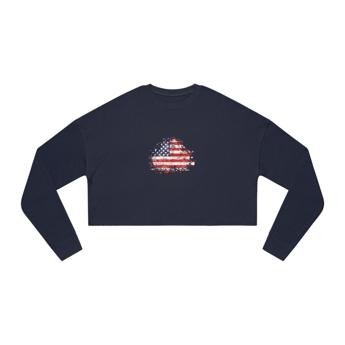 American Flag Sweatshirt Women's in navy front