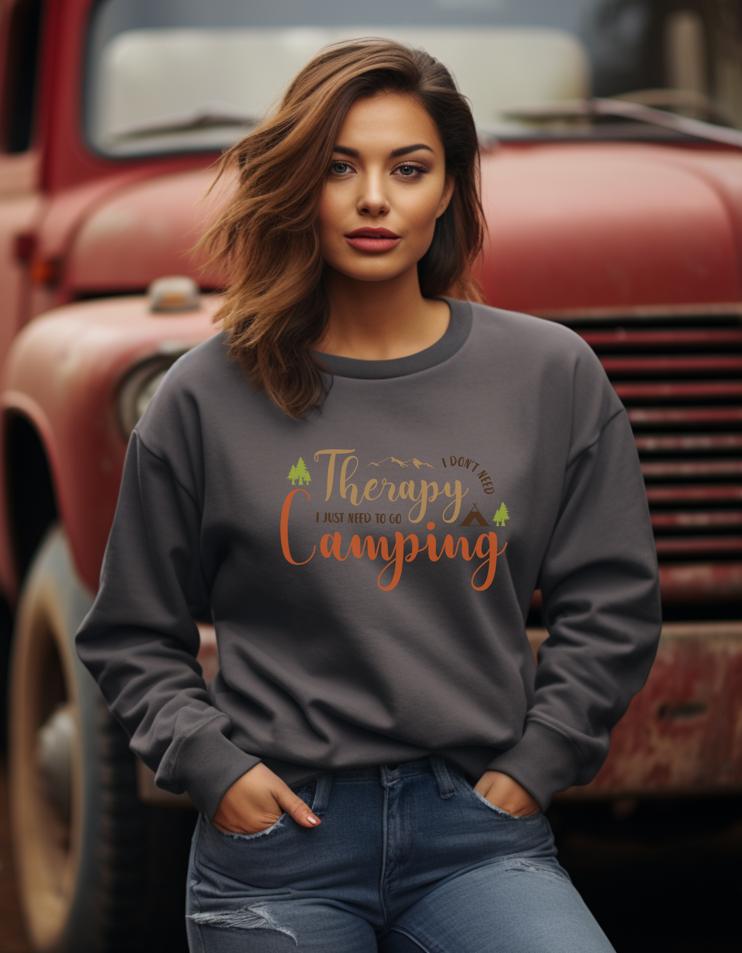 Camping Therapy  NuBlend® Crewneck Sweatshirt