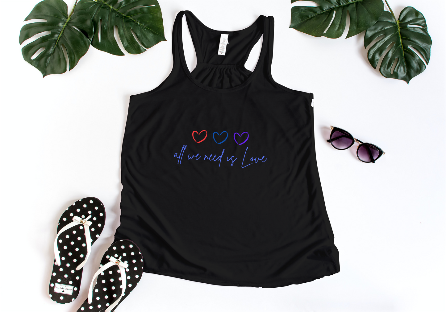 All We Need Is Love Flowy Racerback Tank