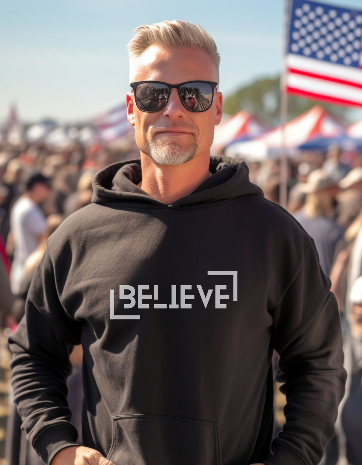 Believe Graphic Hoodie front