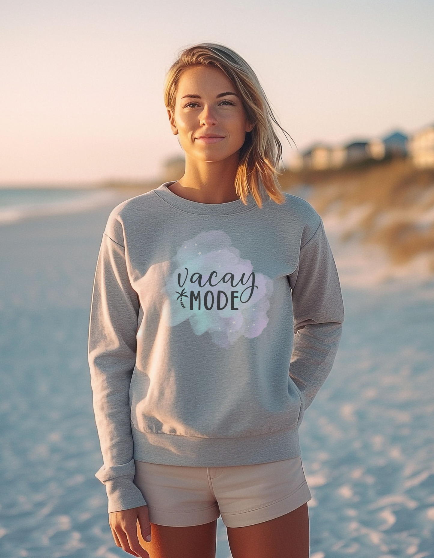 Vaca Mode Crew Neck Graphic Sweatshirt front