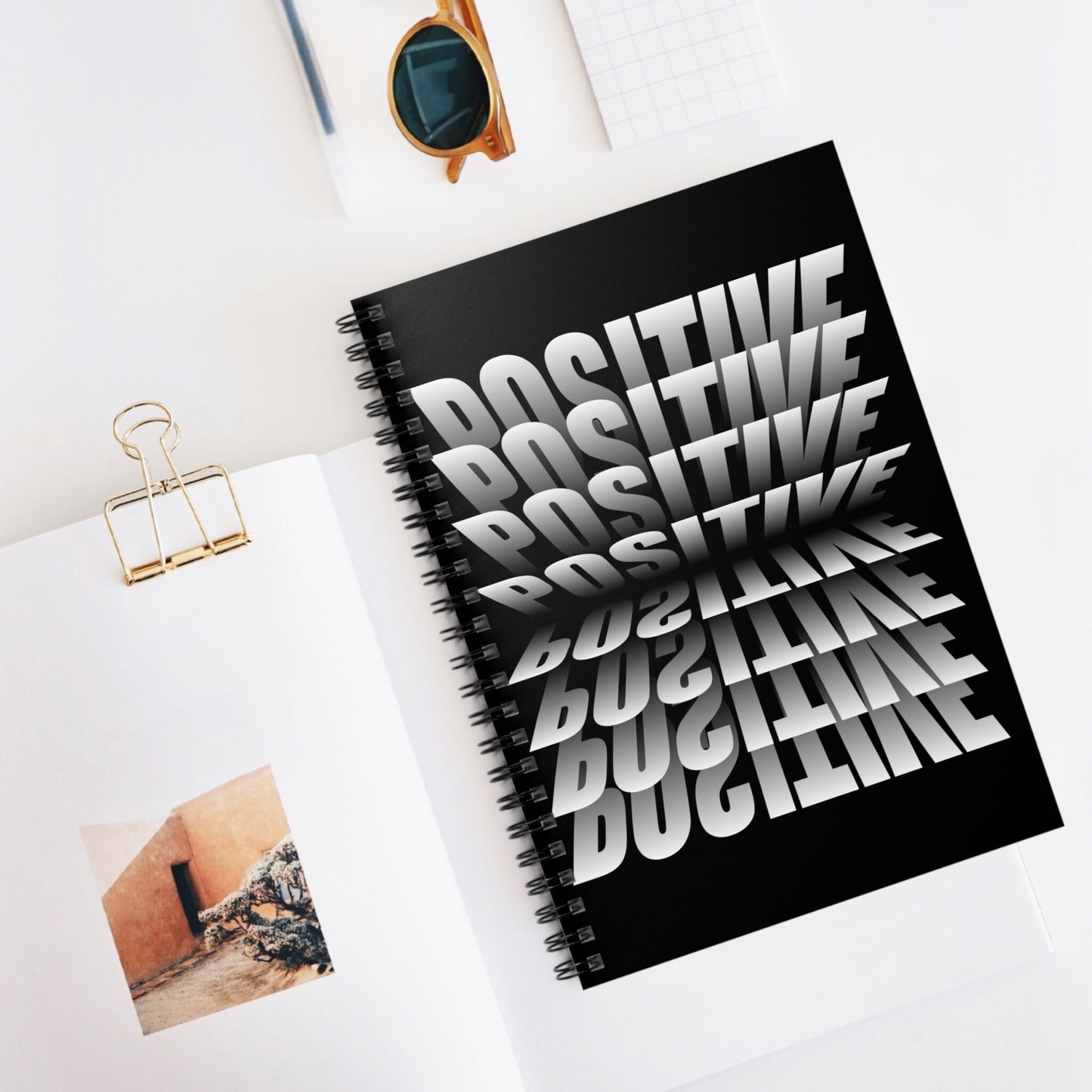 Positive Spiral Writing Notebook Journal - Ruled Line