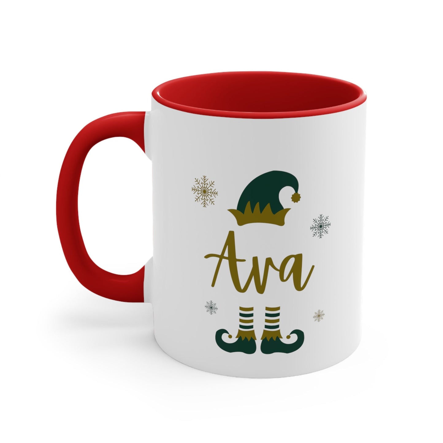 Personalize! YOUR NAME Coffee Mug Elf Holiday Custom , 11oz