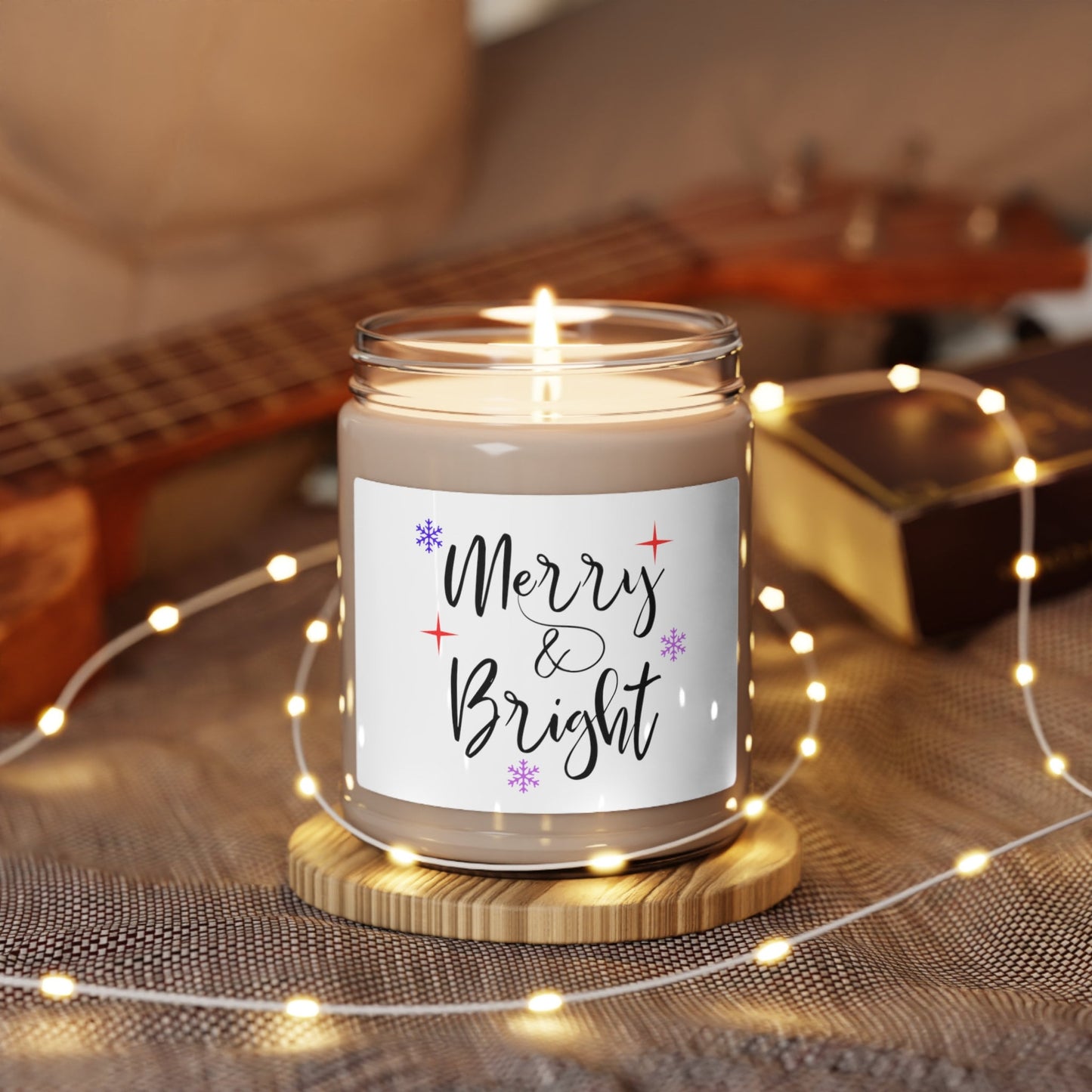 Christmas Holiday Candle Merry & Bright Scented Soy, 9oz