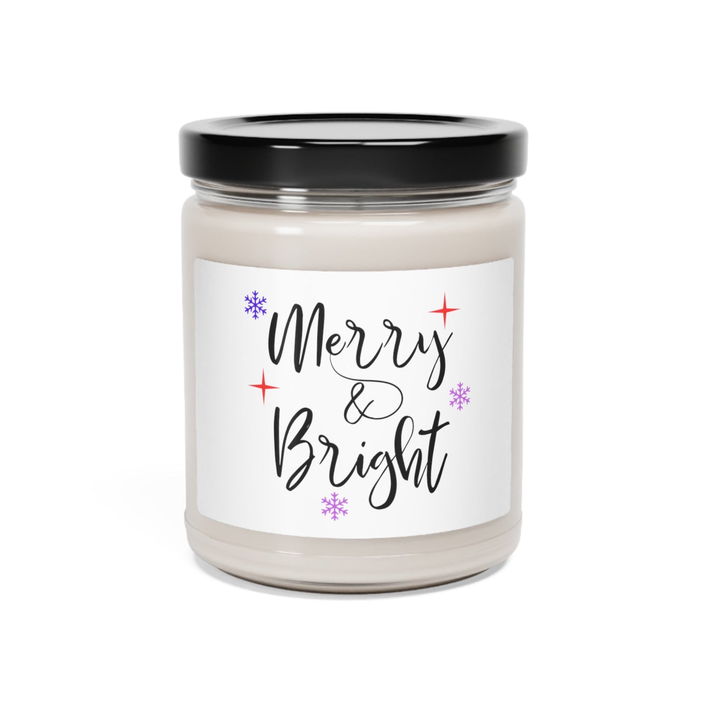 Christmas Holiday Candle Merry & Bright Scented Soy, 9oz